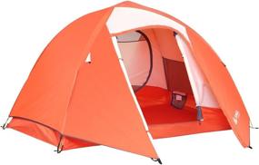 img 4 attached to SEMOO Waterproof ,3 Person, 2 Doors, 4-Season Aluminum Pole Lightweight Family Tent For Camping