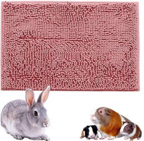 img 4 attached to Oncpcare Long Plush Bunny Rabbit Guinea Pig Bed, Winter Warm Bunny Blanket For Rabbits, Guinea Pig Cage Liners Washable Reusable