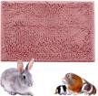 oncpcare long plush bunny rabbit guinea pig bed, winter warm bunny blanket for rabbits, guinea pig cage liners washable reusable logo