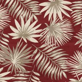 img 4 attached to Palm Leaf Red Outdoor Rug With 5000 Hours UV Protection - Hanover HANRG79SQPLM-RED, 79-Inch Square