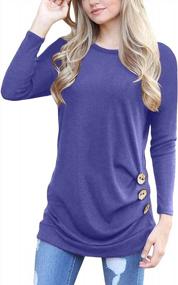 img 2 attached to Long Sleeve Tunic Tops For Women: Casual Fall Blouses By Yincro
