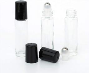 img 3 attached to 10Ml Roller Bottles 24Pack Clear Thick Glass Essential Oil Roller Bottles Stainless Steel Roller Ball With 2 Droppers