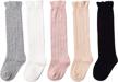 toddler knee high socks 3/5 pack - girls & boys uniform stockings with ruffled tubes by epeius. logo
