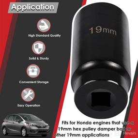 img 3 attached to 💪 High-Quality 77080 19mm Harmonic Balancer Socket: Enhance Honda Engine Performance with 3x More Power than Standard Impact Sockets