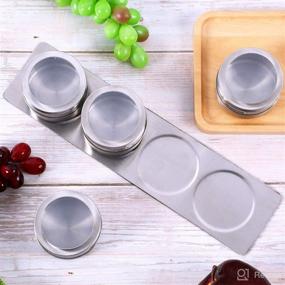 img 1 attached to 🔧 Chengu Stainless Steel Wall Plate Base for Wall Mounted Home Kitchen Spice Jars Supplies - 3-Piece Set