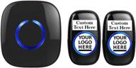 customize your sadotech wireless doorbell - easy install, 1000+ft range, 52 usa chimes & adjustable volume/led flash (model cx, black) logo