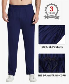 img 1 attached to Men'S Pajama Pants Sleepwear Lounge PJ Drawstring Elastic Waist Casual Pants With Pockets