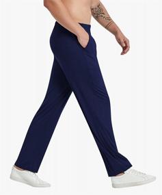 img 3 attached to Men'S Pajama Pants Sleepwear Lounge PJ Drawstring Elastic Waist Casual Pants With Pockets