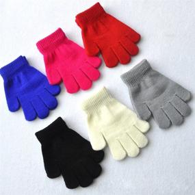 img 1 attached to BaiX Winter Knitted Writing Gloves: Must-Have Accessories for Girls in Cold Weather!