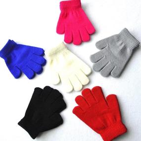 img 2 attached to BaiX Winter Knitted Writing Gloves: Must-Have Accessories for Girls in Cold Weather!