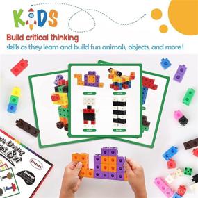 img 1 attached to Torlam Math Cubes Activity Set - Number Blocks Counting Toys 🔢 for Kids Kindergarten Learning Activities | Snap Linking Cube Connecting Blocks Math Manipulatives