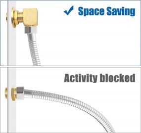 img 1 attached to Upgrade Your Plumbing With 2 Brass Wall Mount Faucet Connection Kits - Compatible With T&S Brass And B-0674-RGH Service Sink Faucets, Includes Teflon Tape