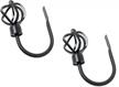 tejatan - curtain holdbacks for draperies – color - black, set of 2 (1 pair) (can also be known as - curtain hooks for wall, curtain holdback, curtain ties, tie backs for curtains, pullbacks) logo