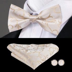 img 1 attached to 👔 Halcyon Hi-Tie: Men's Necktie Pretied Bowtie, Cufflinks, & Accessories - Ties, Cummerbunds, Pocket Squares