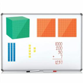 img 1 attached to 🧮 hand2mind Magnetic Demonstration Differentiated Base Ten Blocks Classroom Set - Enhance Counting and Place Value Skills with Magnetic Place Value Blocks and Counting Cubes for Kids Math - Base 10 Math Manipulatives Kindergarten Set (Set of 131)