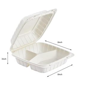 img 3 attached to 3Compartment Clamshell Containers Disposable Restaurant