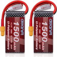 awanfi 3s lipo battery 11.1v 1500mah 100c lipo battery pack with xt60 plug for rc models, rc car, rc boat, fpv, drone, helicopter, axial capra (3s battery 2pack) logo