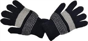 img 1 attached to 48 Pairs Winter Magic Gloves Bulk, Mens Womens, Warm Brushed Interior Stretchy Assorted
