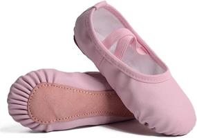 img 4 attached to Ambershine Leather Ballet Toddlers Slippers Girls' Shoes ~ Athletic