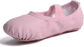 img 2 attached to Ambershine Leather Ballet Toddlers Slippers Girls' Shoes ~ Athletic