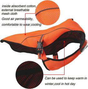 img 3 attached to 🐶 Smartelf Swamp Cooler Coat Dog Hunting Vest Safety Reflective Dog Cooling Vest for Large, Extra Large, and Extra Extra Large Dogs, in Yellow or Orange - Comfortable & Adjustable Dog Jacket