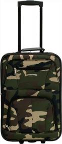 img 3 attached to Rockland Journey Softside Upright Luggage Set, Camouflage, 4-Piece (14/19/24/28)