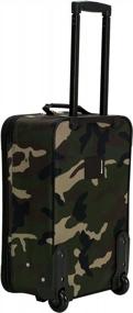 img 2 attached to Rockland Journey Softside Upright Luggage Set, Camouflage, 4-Piece (14/19/24/28)