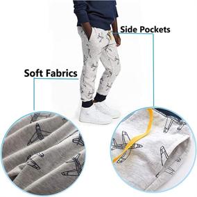 img 3 attached to Trousers Cartoon Printed Toddler Sweatpants Boys' Clothing - Pants for Style and Comfort