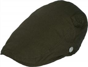 img 4 attached to Stylish And Durable Flat Cap For Men - 100% Cotton Baker Boy Hat And Irish Beret By Dazoriginal