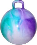 get jumping with the appleround space hopper ball! 22in diameter with air pump included for active kids ages 10-12 logo