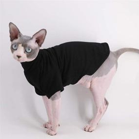 img 1 attached to Clothes T Shirts Double Layer Pullover Hairless Cats