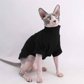 img 3 attached to Clothes T Shirts Double Layer Pullover Hairless Cats