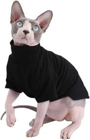 img 4 attached to Clothes T Shirts Double Layer Pullover Hairless Cats