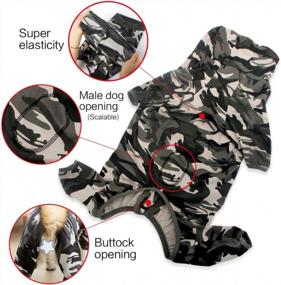 img 3 attached to Dog Surgery Recovery Suit Onesie With Long Sleeve - Stop Licking Wound, Soft Anxiety Relief Jacket After Surgery Wear E Collar Alternative For Dogs By LIANZIMAU