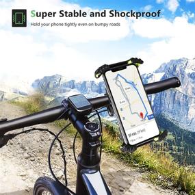 img 3 attached to 🚲 360 Rotatable Bike Phone Holder: Universal Motorcycle Mount for 4.7-7.0 inch Phones, One-Hand Operation, Anti-Shake & Secure, Black