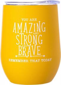 img 4 attached to DiverseBee Inspirational Thank You Gifts For Women, Mom, Sister, Wife, Girlfriend, Boss, Coworker, Nurses, Best Friend, Encouragement Birthday Wine Gifts - Insulated Wine Tumbler Cup With Lid (Honey)