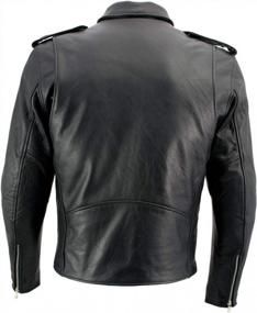 img 3 attached to Xelement B7100 Men'S 'Classic' Black Leather Motorcycle Jacket - TOP GRADE Quality, Size Large