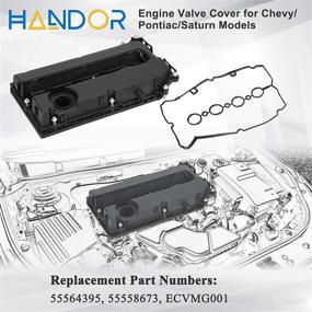 img 2 attached to Handor 55558673 Engine Valve Camshaft Rocker Cover: Compatible with Chevy Cruze Sonic Aveo Pontiac G3 1.6L 1.8L 2009-2015 | Replacement# 55564395 – Premium Quality Assurance