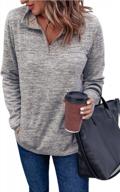 color block quarter zip sweatshirt tunic with pockets for women - casual and cozy top in s-xxl sizes by alvaq logo