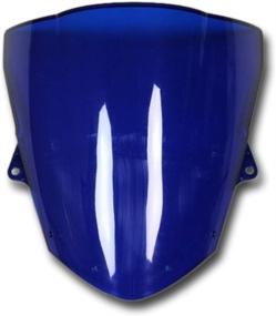 img 2 attached to 🔵 Blue Double Bubble Windshield Windscreen Wind Deflector Screen for Kawasaki Ninja ZX10R ZX1000E ZX1000F 2008-2010 & ZX6R ZX600R ZX636 ZX636E ZX636F 2009-2018