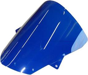 img 1 attached to 🔵 Blue Double Bubble Windshield Windscreen Wind Deflector Screen for Kawasaki Ninja ZX10R ZX1000E ZX1000F 2008-2010 & ZX6R ZX600R ZX636 ZX636E ZX636F 2009-2018