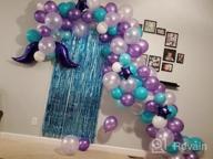 img 1 attached to Mermaid Balloon Garland Kit With 121Pcs Including Mermaid Tail Foil Balloons And Light Blue Foil Fringe Curtain For Under The Sea Party Decorations - JOYYPOP (Silver Color) review by Todd Hauff