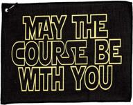 golf gift idea: shankitgolf funny 'may the course be with you' towel w/ clip! logo