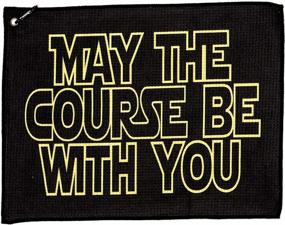 img 3 attached to Golf Gift Idea: SHANKITGOLF Funny 'May The Course Be With You' Towel W/ Clip!