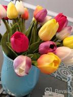 img 1 attached to Realistic PU White Tulip Flowers - Set Of 20 Artificial Tulip Stems For Easter, Weddings, And Spring Decor - Perfect For Centerpieces, Wreaths, And Funeral Arrangements - 14 Inches Tall review by Luis Nelson