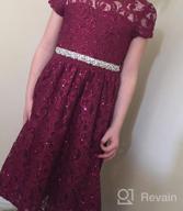 img 1 attached to 👗 Bow Dream Bling Lace Flower Girl Dress with Sequins - Ideal for Bridesmaid, Party, and Formal Events review by Jennifer Phillips