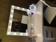 img 1 attached to Chende Hollywood Vanity Mirror With Lights, 31.5 X 25.6 Inches And Outlet, Gloss Metal Frame, Replaceable LED Bulbs, Wall Mounted Makeup Mirror For Bedroom (White) review by Shakira Anderson
