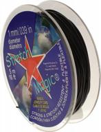 🔮 flexible and durable pepperell smj-3-5 1mm stretch magic cord for beads and jewelry, 5m, in sleek black logo