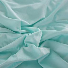 img 1 attached to LIFEREVO Aqua Twin Bedding Set: Luxury Shaggy Plush Duvet Cover With Crystal Velvet Mink Reverse, Ultra Soft, Hidden Zipper Closure, 1 Piece For Extra Comfort