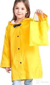 img 4 attached to 🧥 Taiduosheng Age 2~10 Kids Hooded Button Down Jacket Rain Jacket Raincoat: Stylish Bow Cover & Long Rainwear